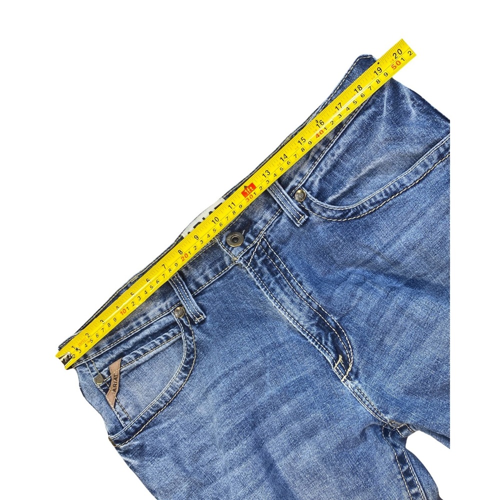 Ariat M4 Relaxed Straight Leg Jeans Mens 38x32 Denim Blue Workwear Western - Picture 11 of 12
